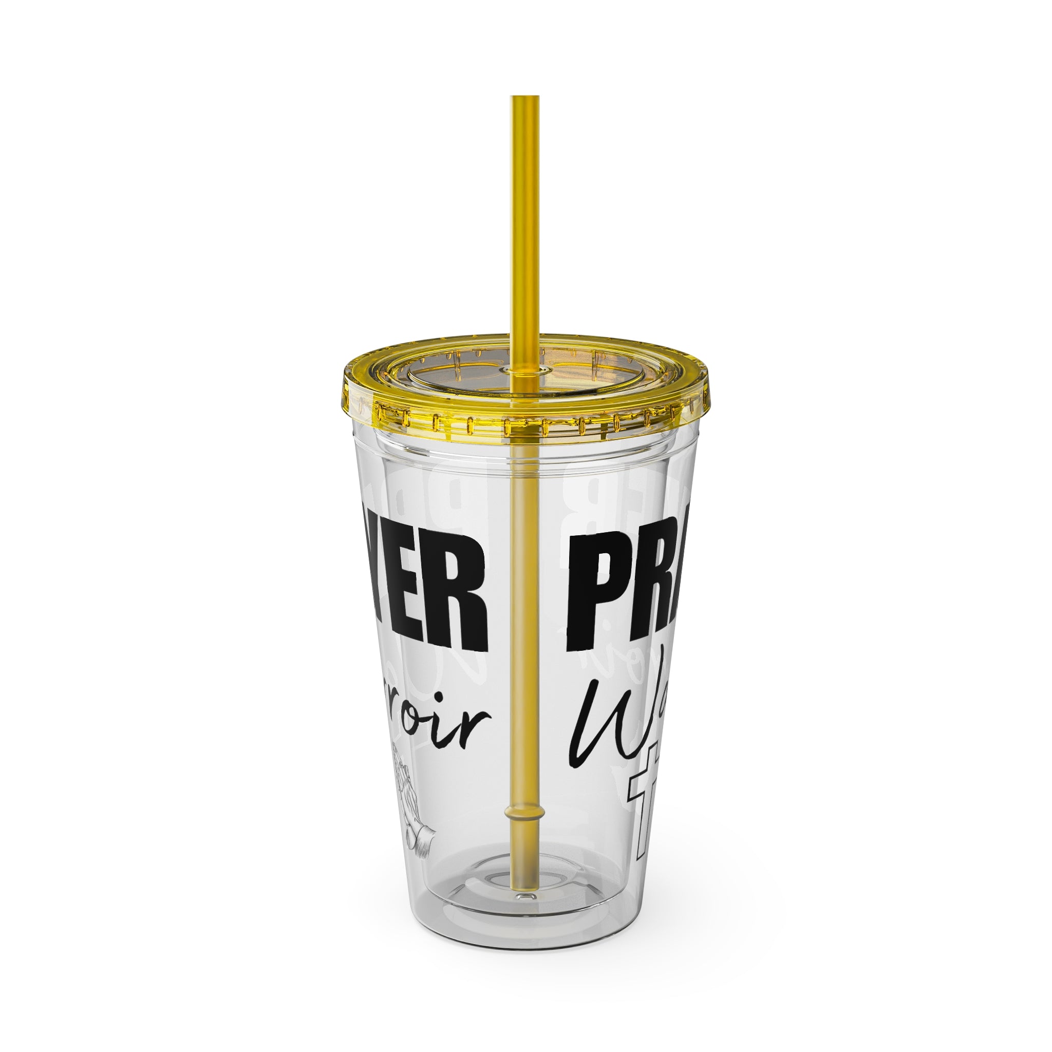 Prayer Warrior Water Tumbler - Christian Gifts for Women Men - Faith Based Gifts