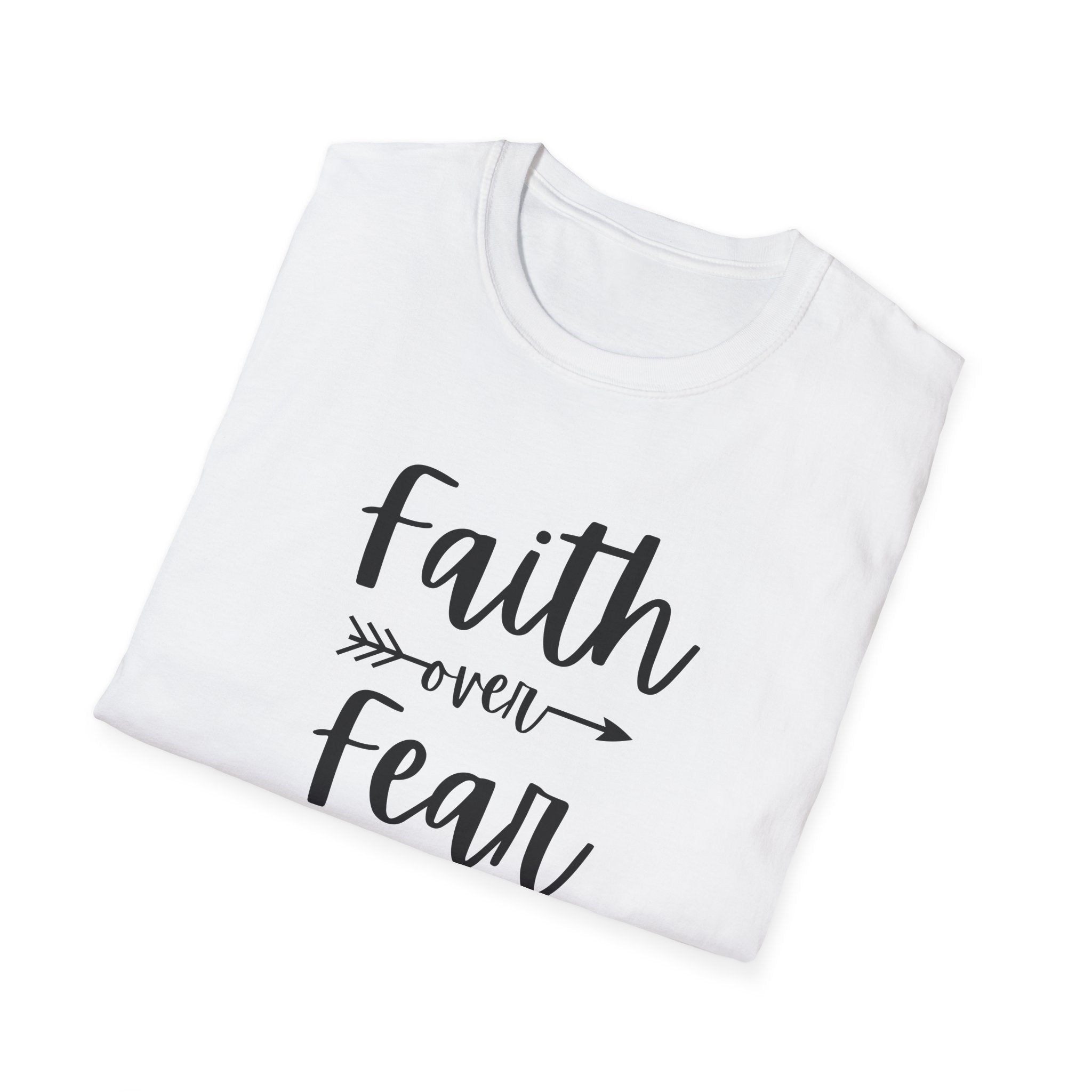 Faith Over Fear Unisex Softstyle T-Shirt | Christian Shirts for Women Men - Faith Based Gifts