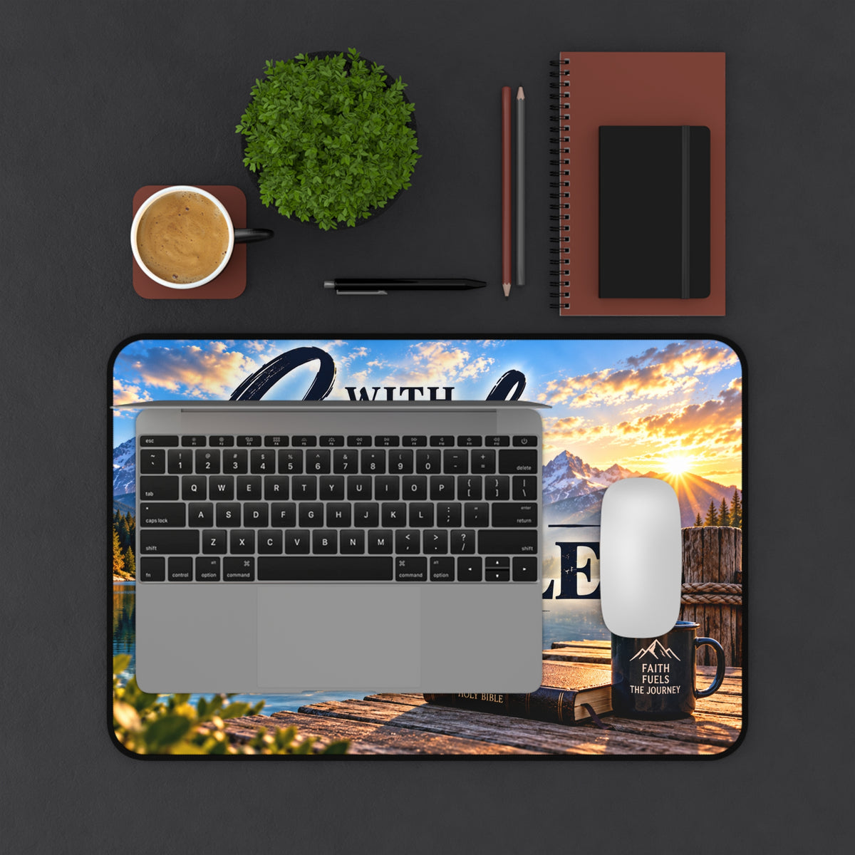 With God All Things Are Possible – Lakeside Bible Christian Desk Mat