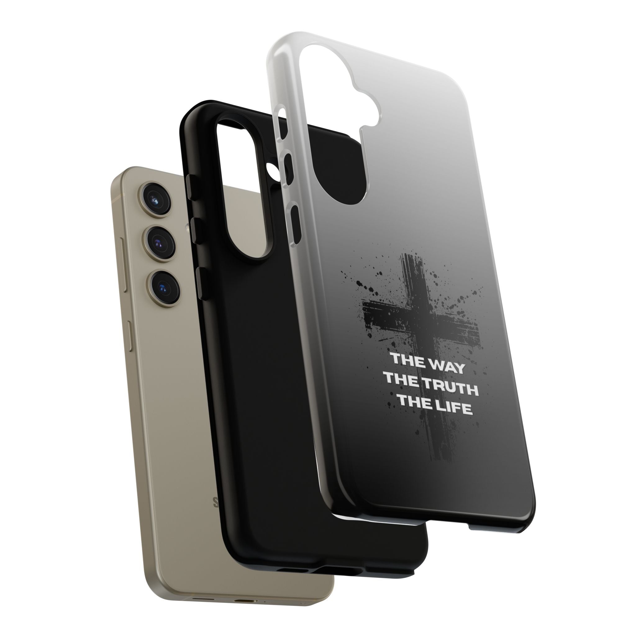 Christian Cross Phone Case — "The Way The Truth The Life" Protective Phone Cover