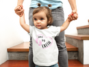 Infant Tee - "Walk by Faith" Pink Heart & Footprints Baby Shirt