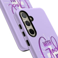 Samsung - "With God All Things Are Possible" Inspirational Purple Tough Case