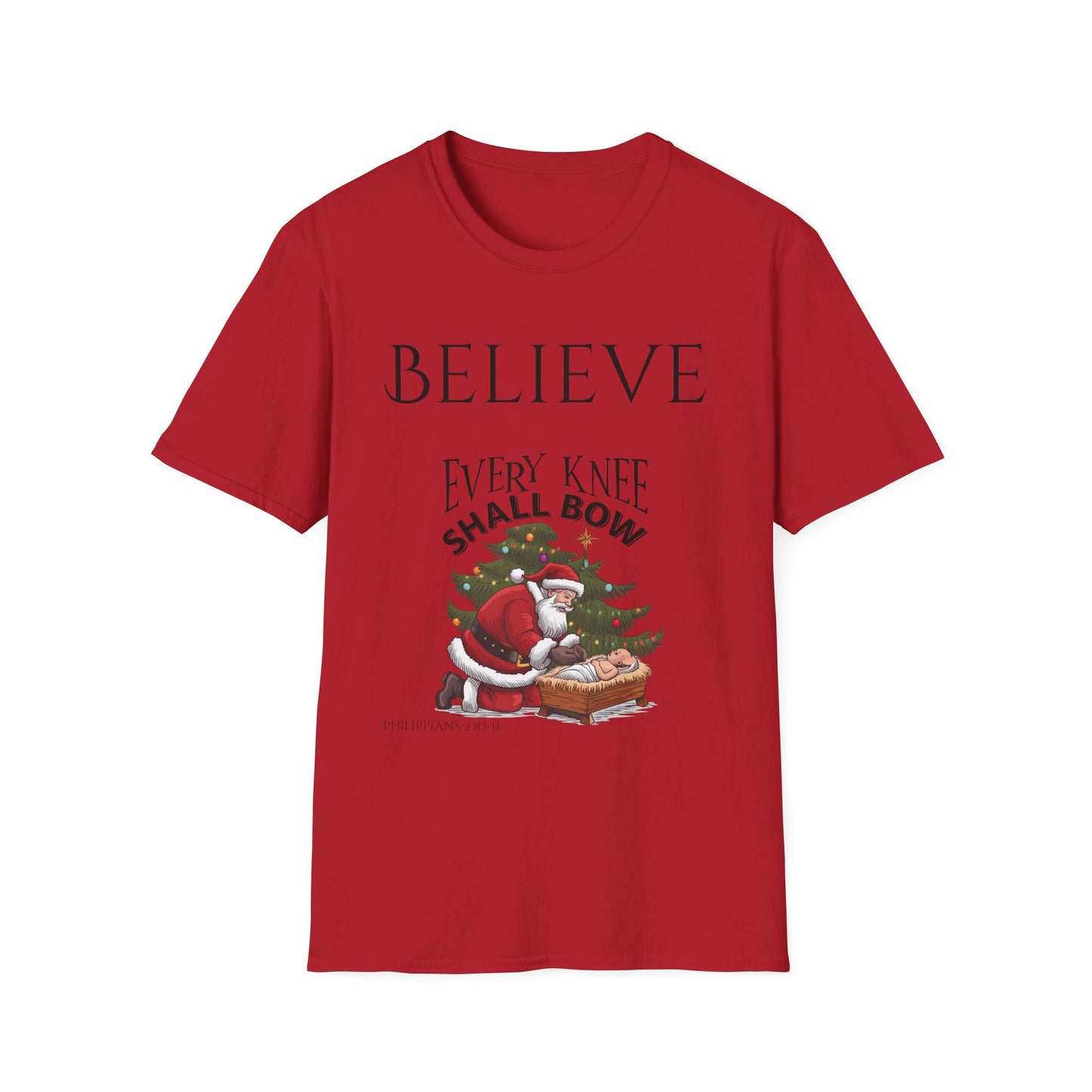 Believe Every Knee Shall Bow Christian Shirt for Women Men Shirts for Christians