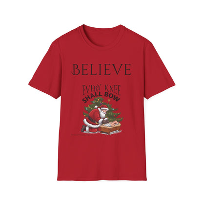 Believe Every Knee Shall Bow Christian Shirt for Women Men Shirts for Christians