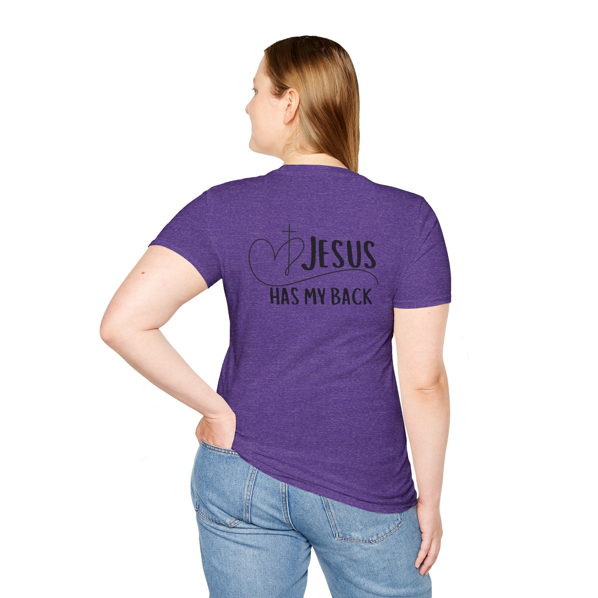 Back design - Christian T-Shirt — "Jesus Has My Back" Inspirational Faith Tee