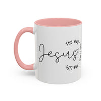 Jesus Coffee Mug – Script Faith Mug with “Jesus: The Way • The Truth • The Life” – Inspirational Religious Gift