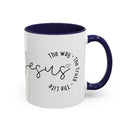 Jesus Coffee Mug – Script Faith Mug with “Jesus: The Way • The Truth • The Life” – Inspirational Religious Gift