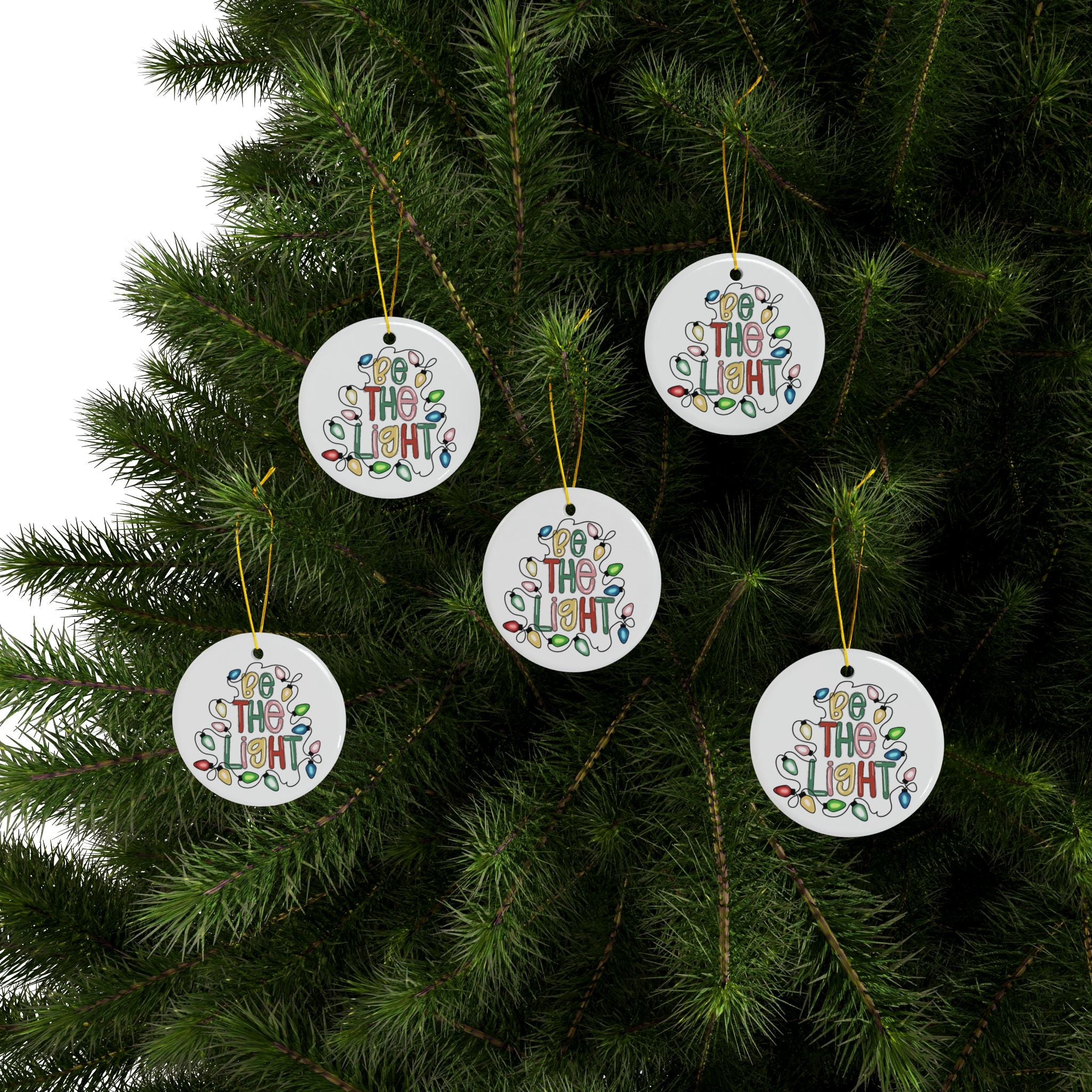 Ceramic Ornament — "Be The Light" Nativity Christmas Tree Decoration