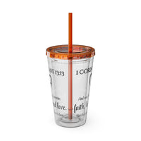 Faith Hope Love Water Tumbler - Christian Gifts for Women Men - Faith Based Gifts