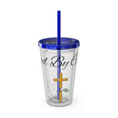 Saved By Grace Water Tumbler - Christian Gifts for Women Men - Faith Based Gifts