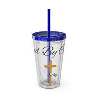 Saved By Grace Water Tumbler - Christian Gifts for Women Men - Faith Based Gifts