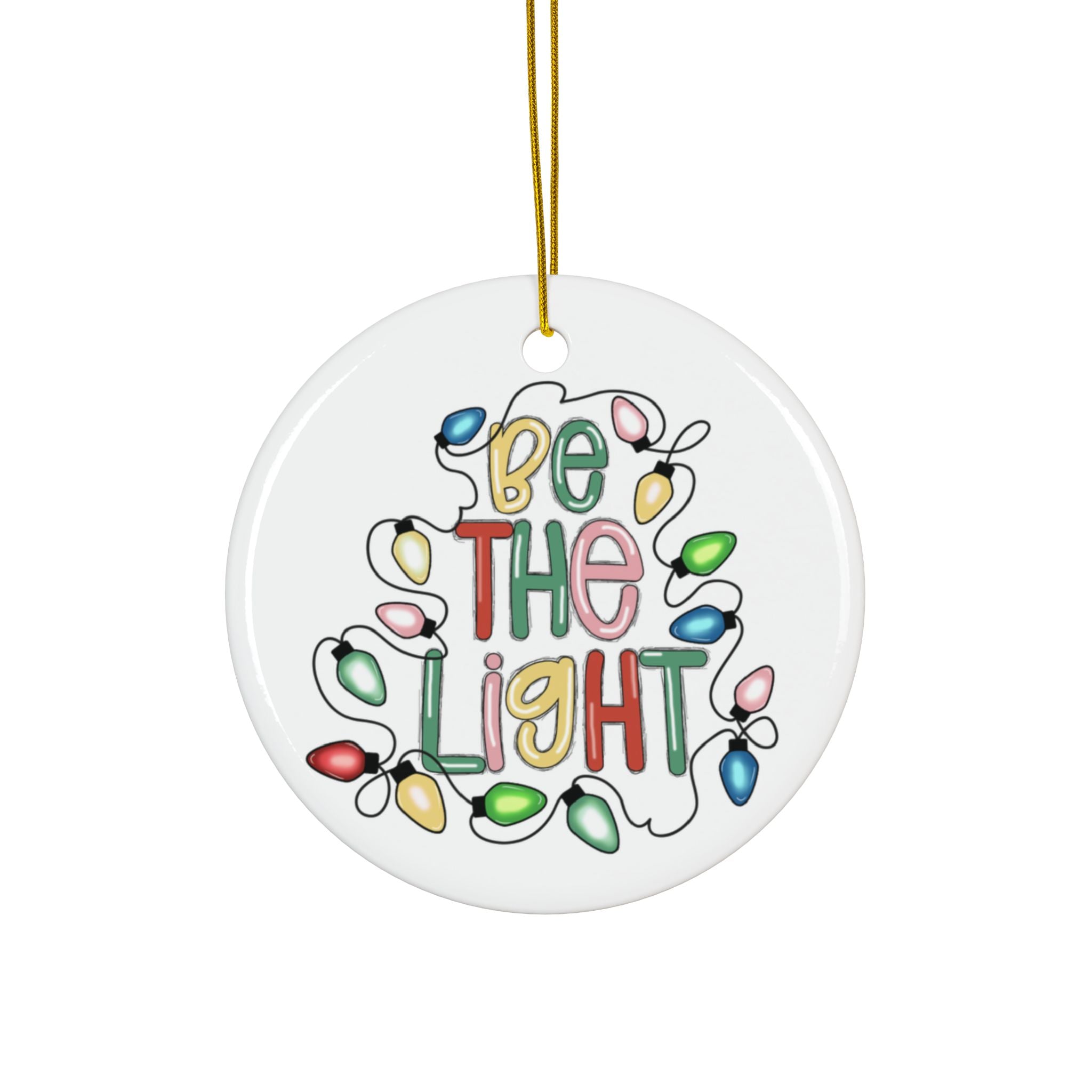 Ceramic Ornament — "Be The Light" Nativity Christmas Tree Decoration
