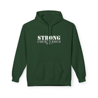Strong & Courageous Hoodie — Inspirational Motivational Pullover