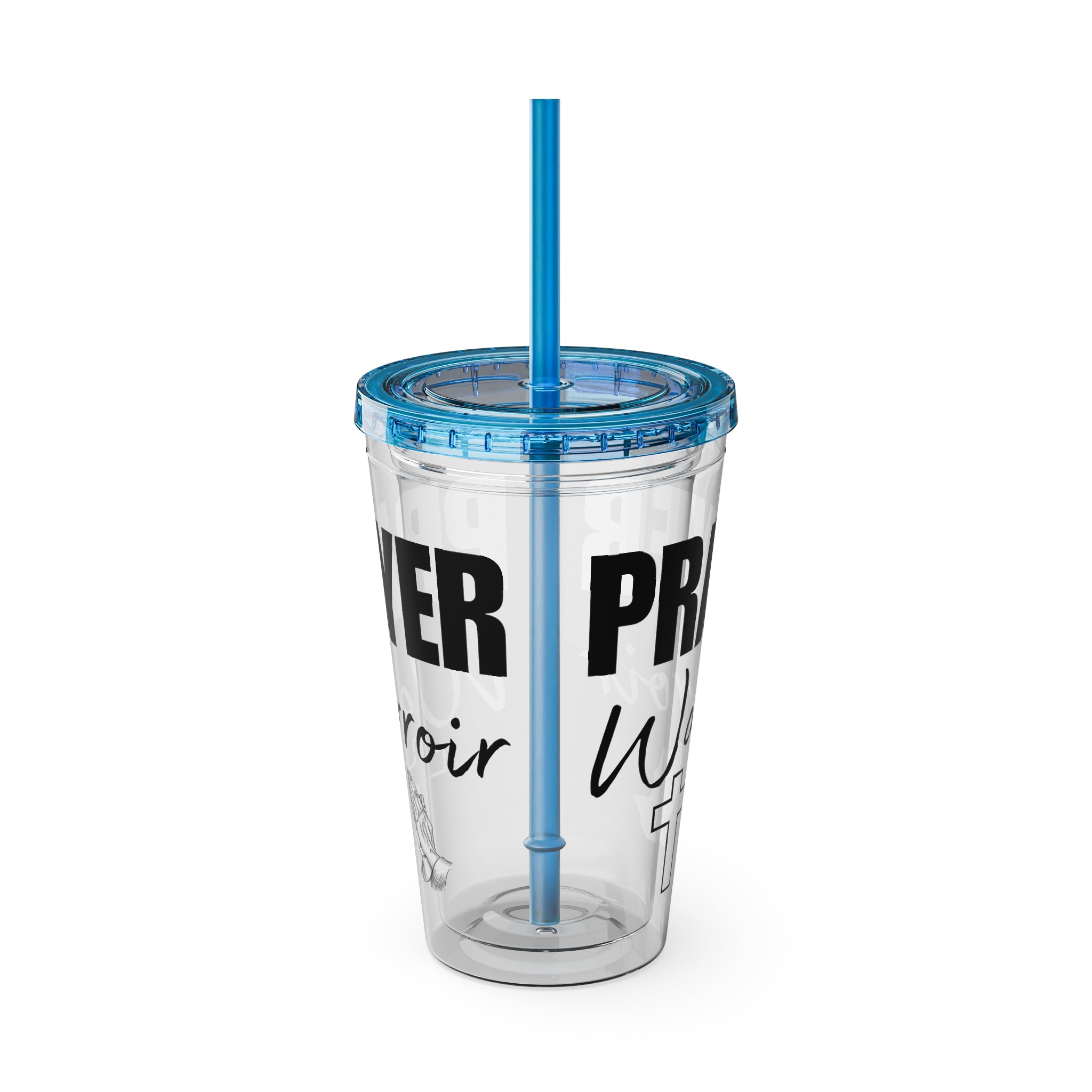 Prayer Warrior Water Tumbler - Christian Gifts for Women Men - Faith Based Gifts