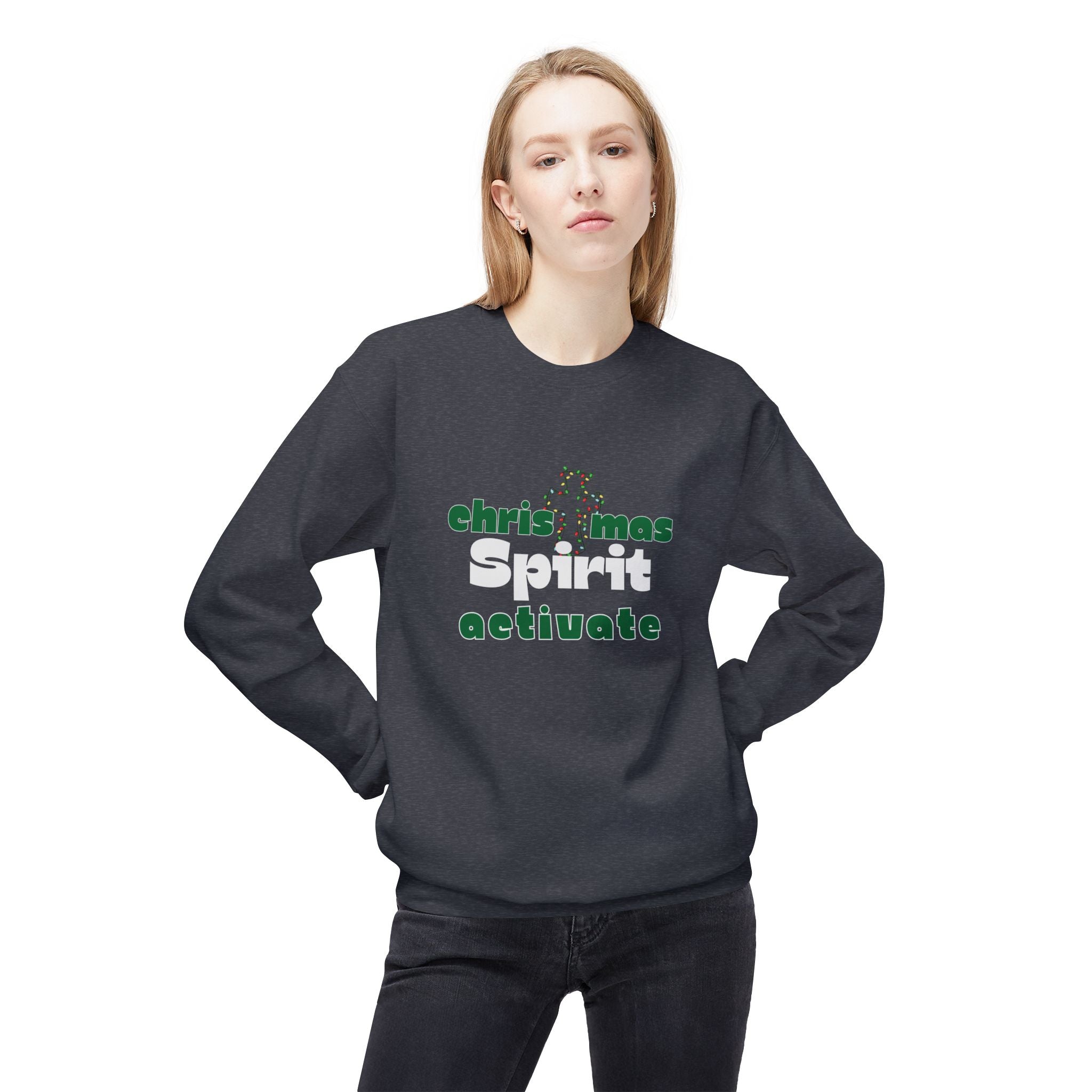 Christmas Spirit Activate Christmas Sweatshirt - Christian Sweatshirts for Women Men - Christmas Sweatshirts for Christians  - Faith Christmas Sweatshirts