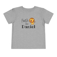 Faith Like Daniel Toddler Tee - Cute Lion Christian Shirt for Kids