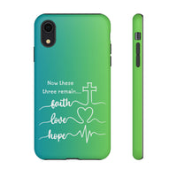 iPhone - 'Faith Love Hope' Christian Cross Protective Cover