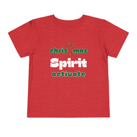 Christmas Spirit Activate Christian Christmas Shirt for Toddlers Short Sleeve Tee Christian Toddler Christmas Shirt