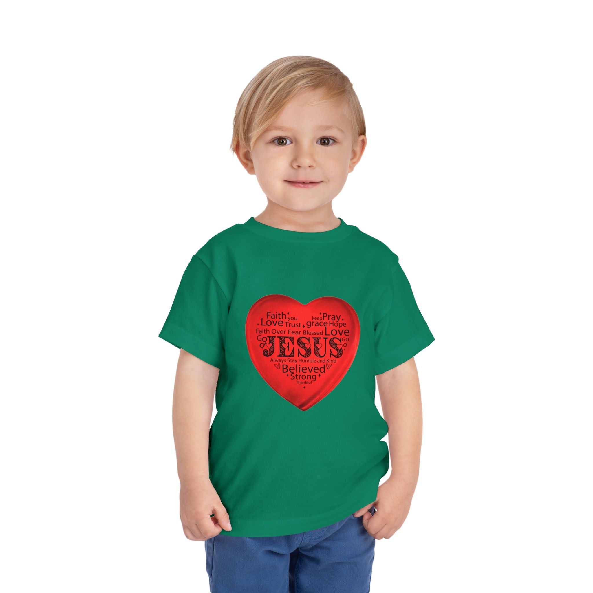 Jesus T-Shirt Christian Shirt for Toddlers Short Sleeve Tee Christian Toddler Christmas Shirt