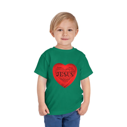 Jesus T-Shirt Christian Shirt for Toddlers Short Sleeve Tee Christian Toddler Christmas Shirt