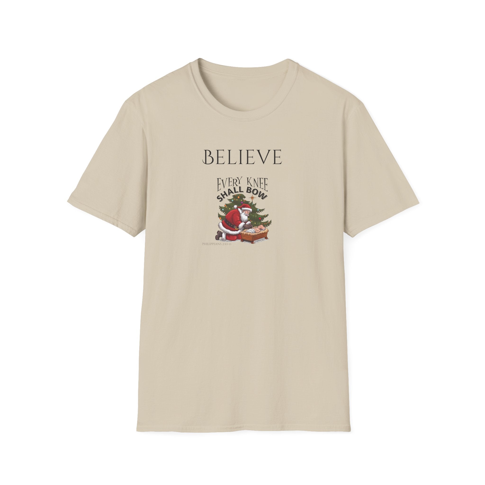Believe Every Knee Shall Bow Christian Shirt for Women Men Shirts for Christians