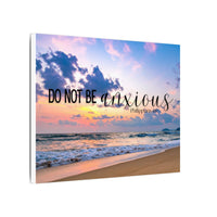 Do Not Be Anxious Beach Canvas Wall Art — Inspirational Scripture Philippians