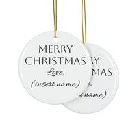 Customizable Ceramic Ornament —Christmas Tree Decoration