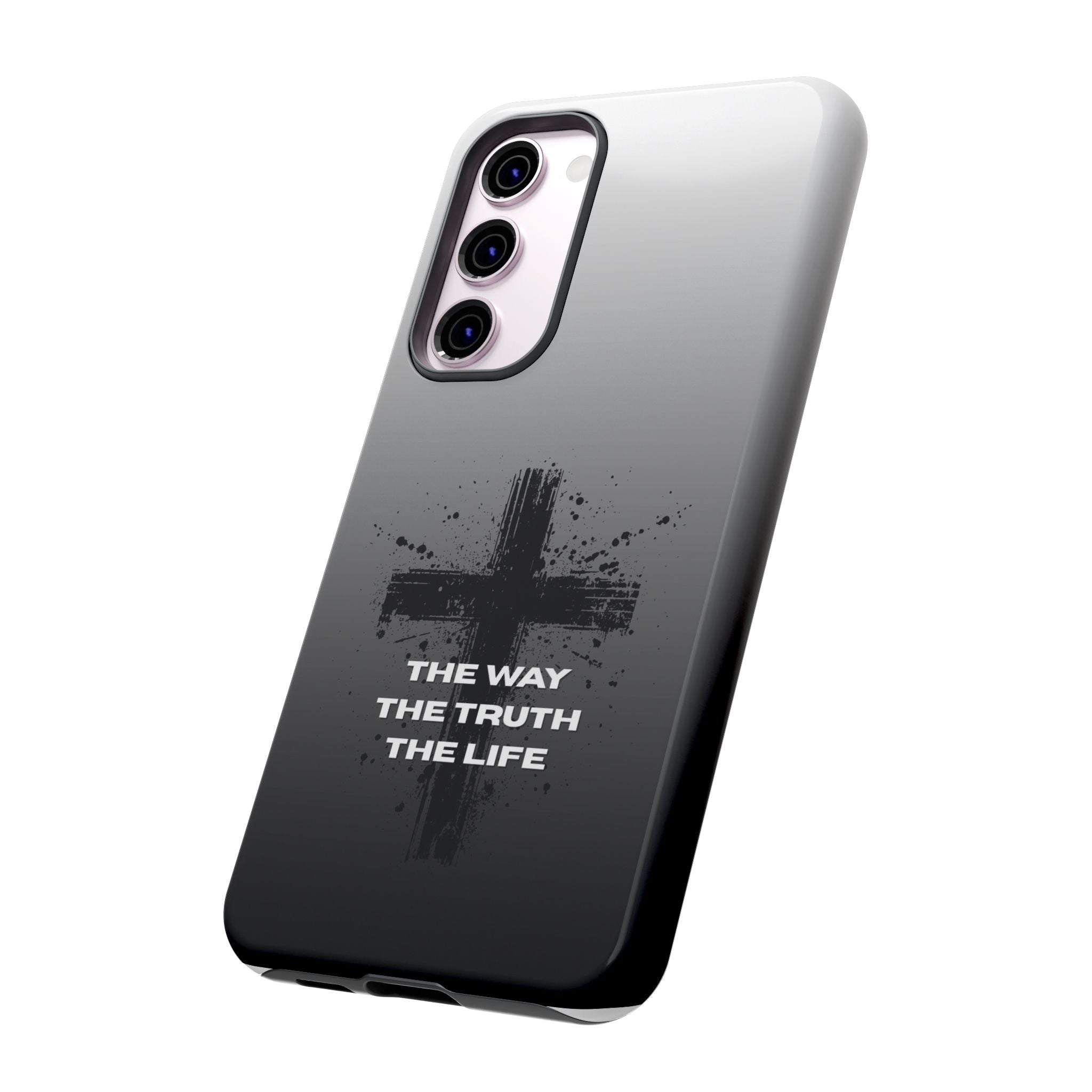Christian Cross Phone Case — "The Way The Truth The Life" Protective Phone Cover