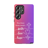 Samsung Faith, Love & Hope Gradient Phone Case — 'Now These Three Remain' Christian Protective Case