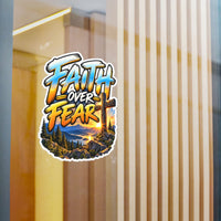 Faith Over Fear – Mountain Cross Christian Vinyl Sticker