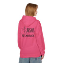 Jesus Has My Back Fleece Hoodie, Cozy Unisex Sweatshirt, Faith-Based Apparel, Perfect Gift for Christians
