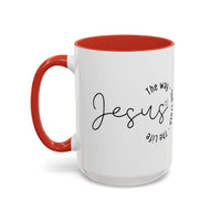 Jesus Coffee Mug – Script Faith Mug with “Jesus: The Way • The Truth • The Life” – Inspirational Religious Gift