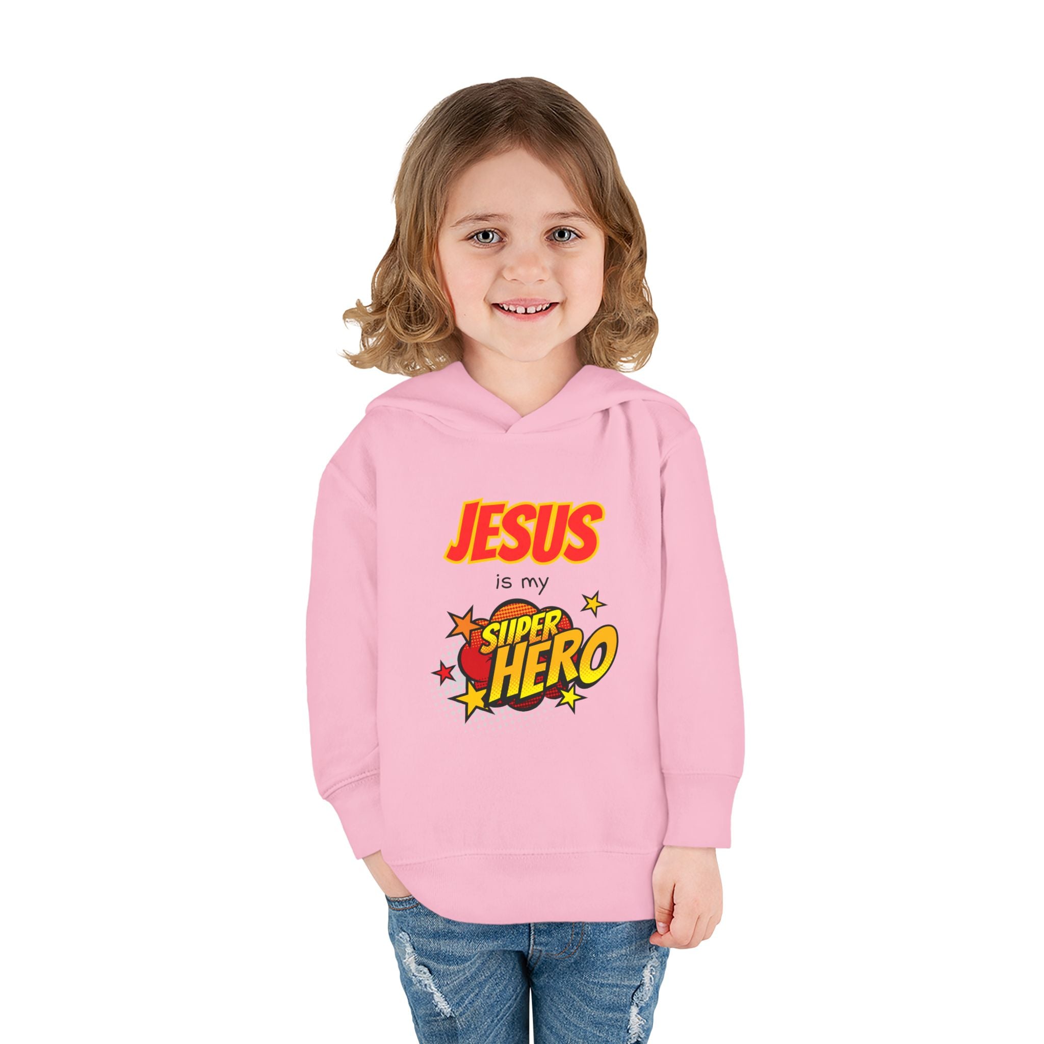 Jesus Is My Superhero Toddler Hoodie – Christian Kids Pullover