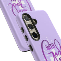 Samsung - "With God All Things Are Possible" Inspirational Purple Tough Case