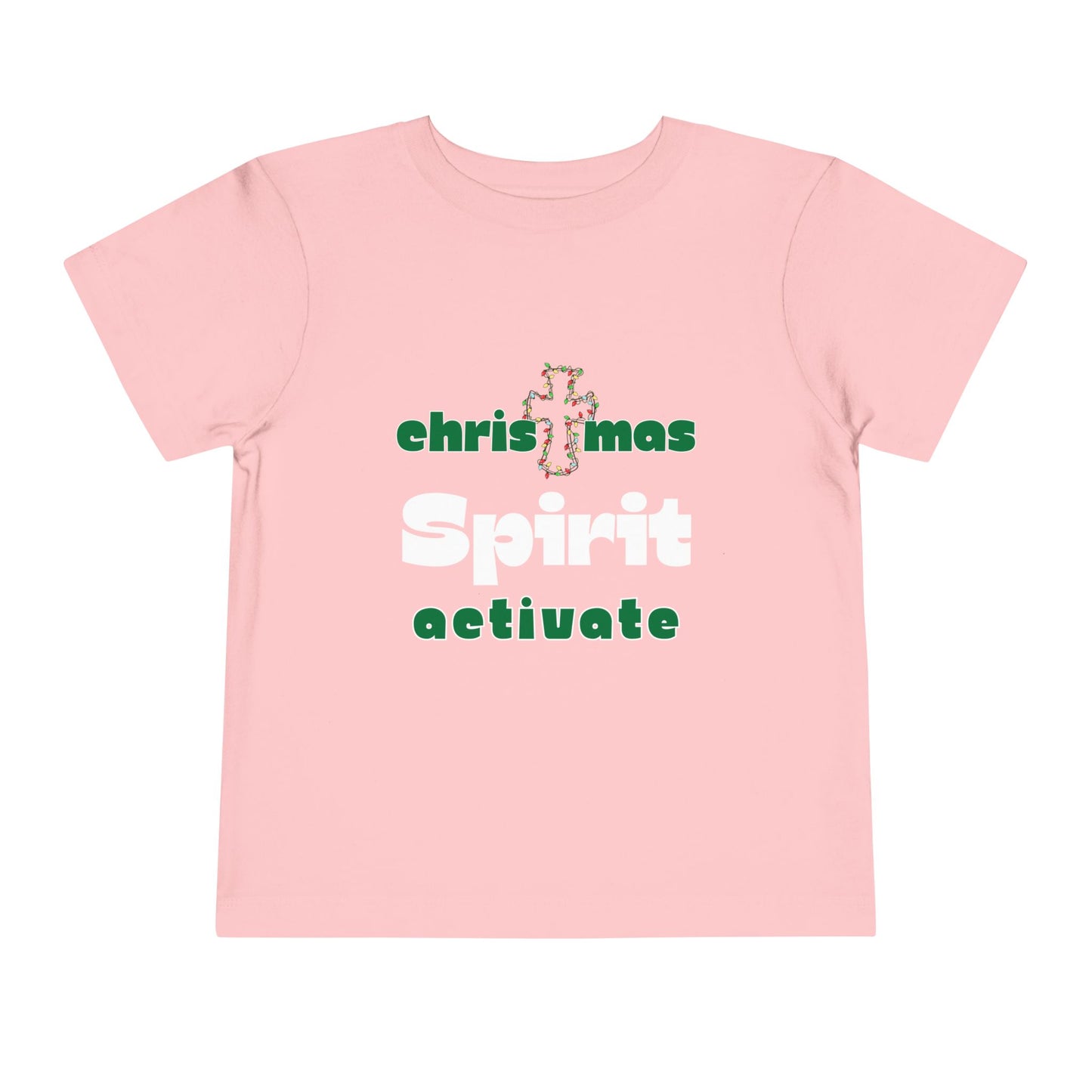Christmas Spirit Activate Christian Christmas Shirt for Toddlers Short Sleeve Tee Christian Toddler Christmas Shirt