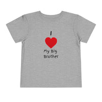 I Heart My Big Brother Short Sleeve Tee Christmas Shirt for Family
