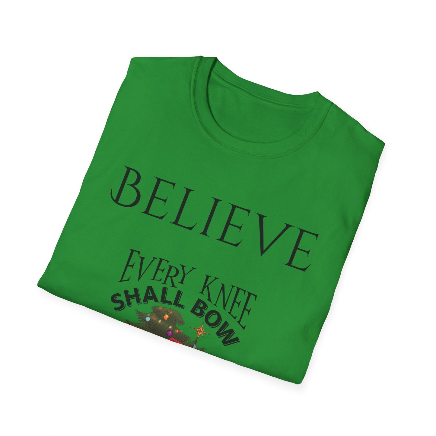 Believe Every Knee Shall Bow Christian Shirt for Women Men Shirts for Christians