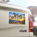 Jesus Take the Wheel – Mountain Sunrise Christian Car Magnet