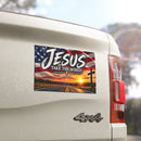 Jesus Take the Wheel – Patriotic Highway Christian Car Magnet