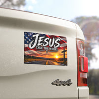 Jesus Take the Wheel – Patriotic Highway Christian Car Magnet
