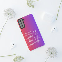 Samsung Faith, Love & Hope Gradient Phone Case — 'Now These Three Remain' Christian Protective Case