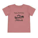 Happy Birthday Jesus Christian Christmas Shirt for Toddlers Short Sleeve Tee Christian Toddler Christmas Shirt