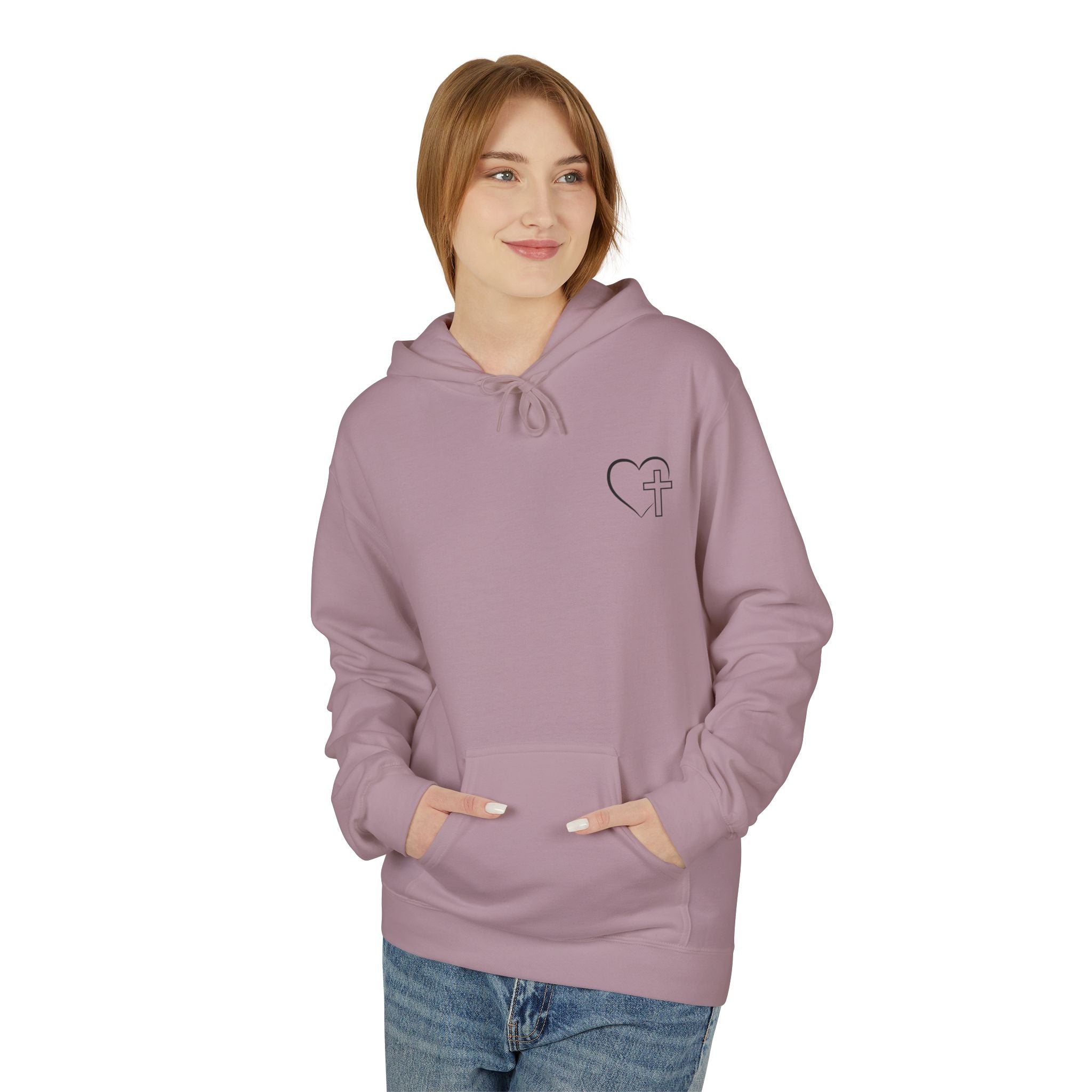 Jesus Has My Back Fleece Hoodie, Cozy Unisex Sweatshirt, Faith-Based Apparel, Perfect Gift for Christians