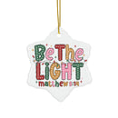 Ceramic Ornament — "Be The Light" Nativity Christmas Tree Decoration