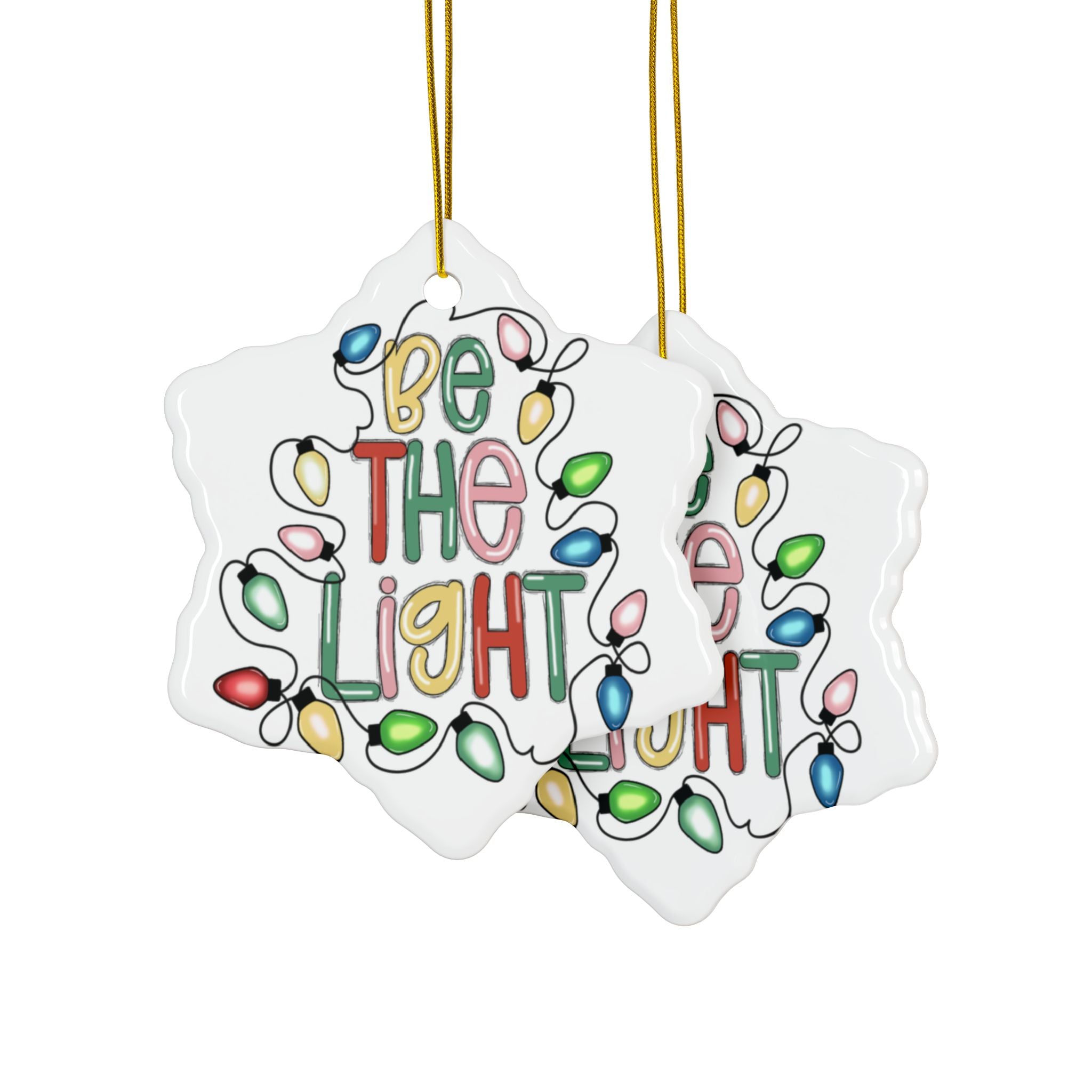 Ceramic Ornament — "Be The Light" Nativity Christmas Tree Decoration