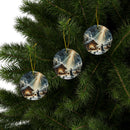 Ceramic Ornament — "Jesus In The Manger" Nativity Christmas Tree Decoration