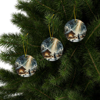 Ceramic Ornament — "Jesus In The Manger" Nativity Christmas Tree Decoration