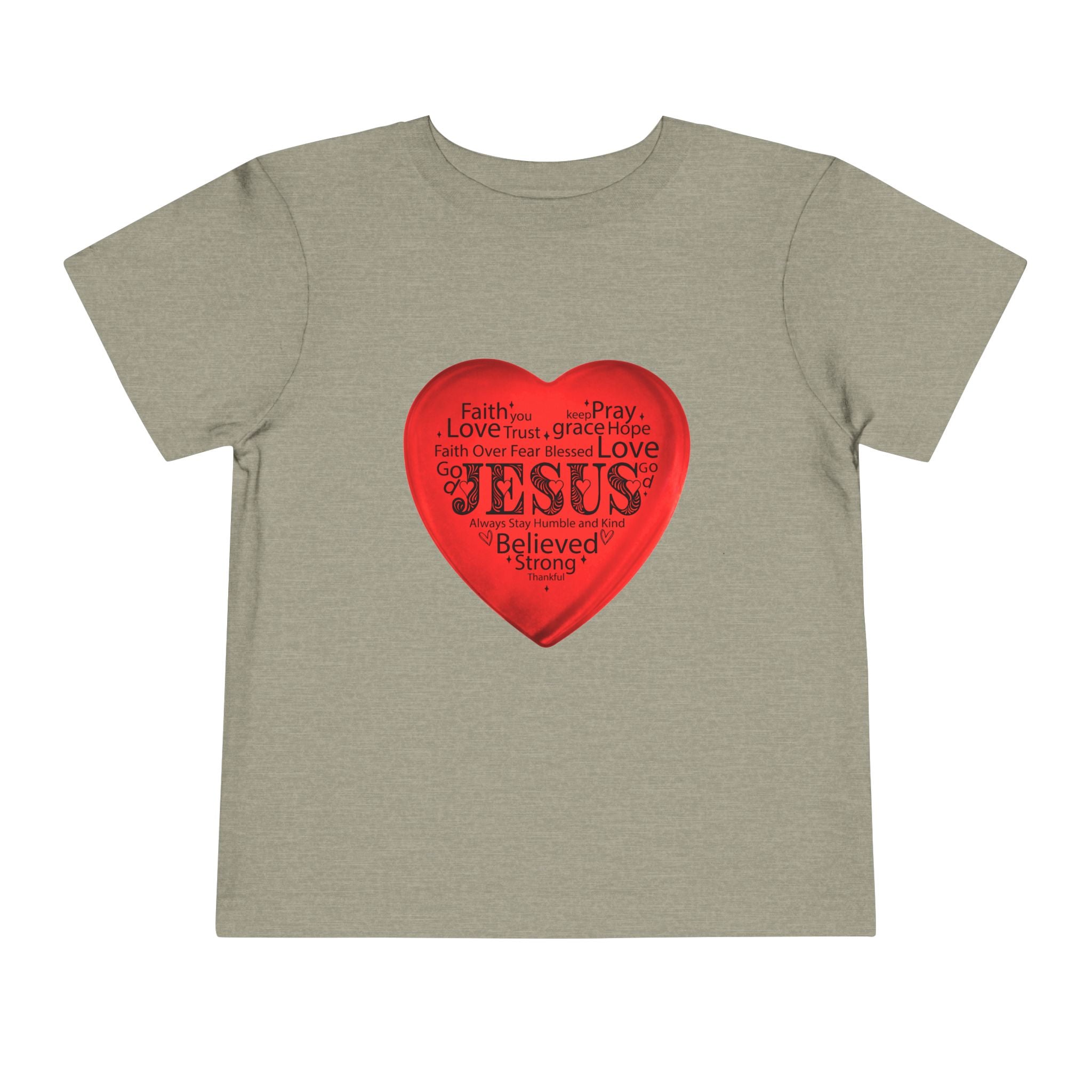 Jesus T-Shirt Christian Shirt for Toddlers Short Sleeve Tee Christian Toddler Christmas Shirt