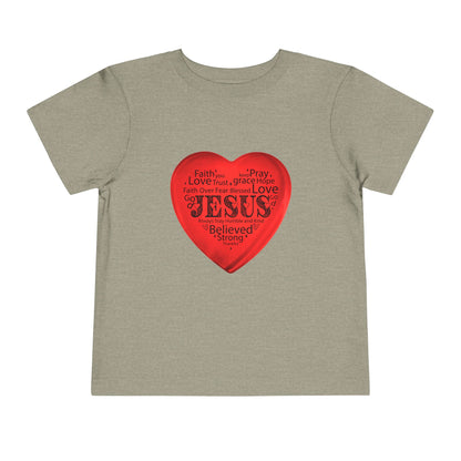 Jesus T-Shirt Christian Shirt for Toddlers Short Sleeve Tee Christian Toddler Christmas Shirt