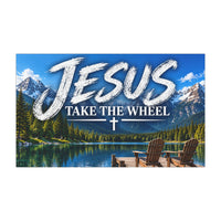 Jesus Take the Wheel – Mountain Lake Christian Car Magnet